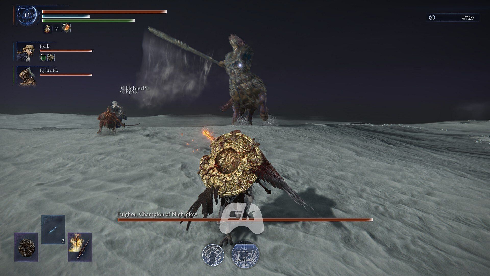 Duel with the boss (Image via Sportskeeda Gaming || FromSoftware)